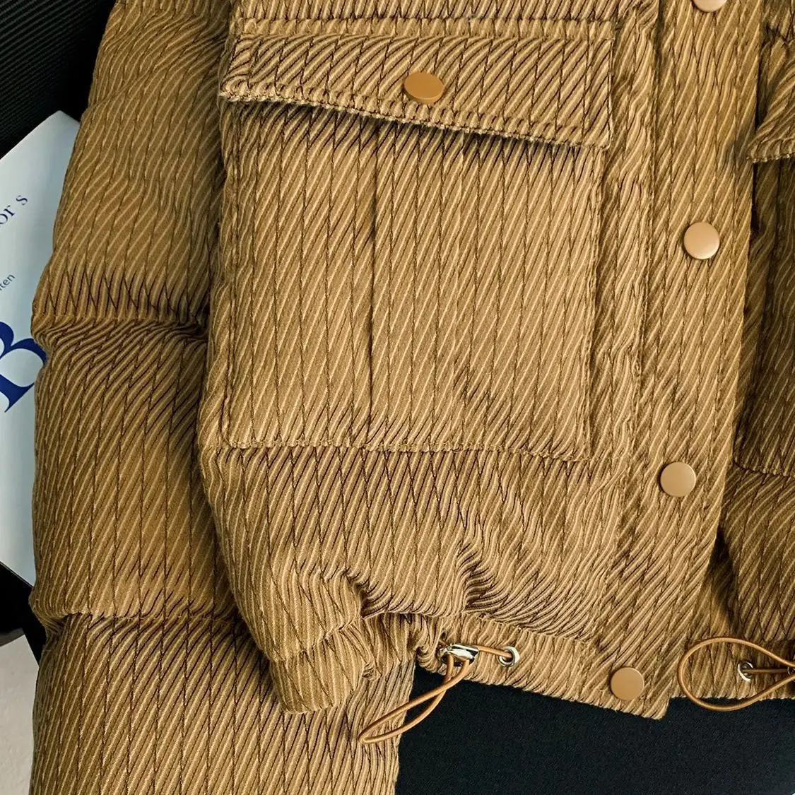 Winter Parkas Women Big Pockets Puffer Jacket Thick Cottonpadded Jacket Down Cotton Jacket Vintage Outerwear Oversized 251011