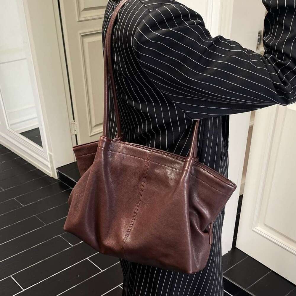 Luxury bag Fashion Vegetable Tanned Tote Large Capacity Genuine Leather Texture Shoulder Simple High End Commuter Bag for Women