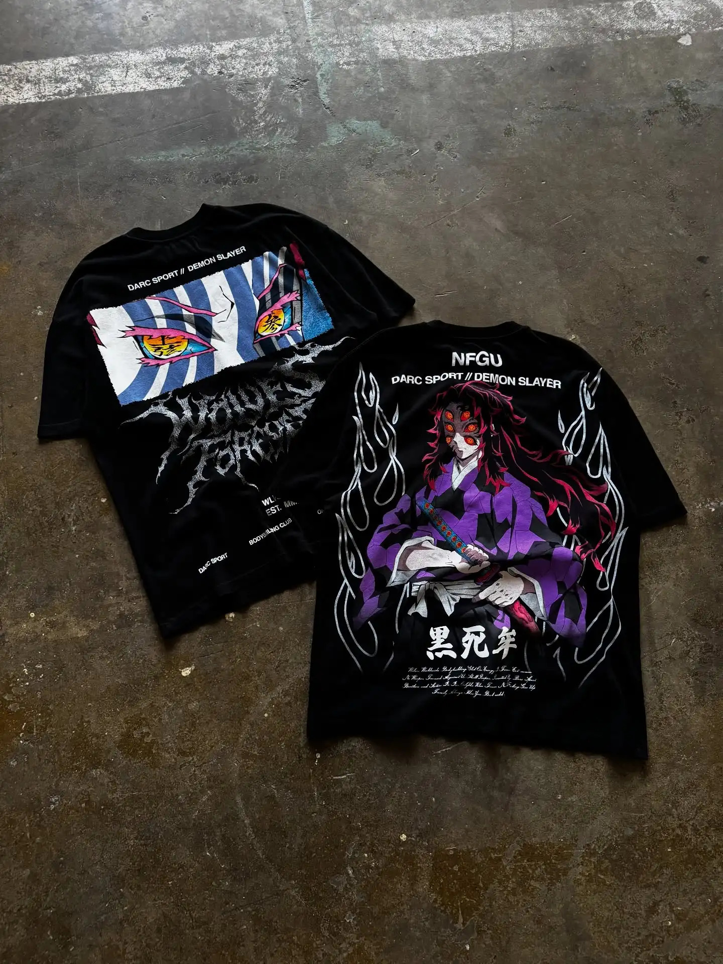 anime premium graphic t shirts demon slayer oversized t shirt sport short sleeves streetwear y2k tops gym men clothing 251013