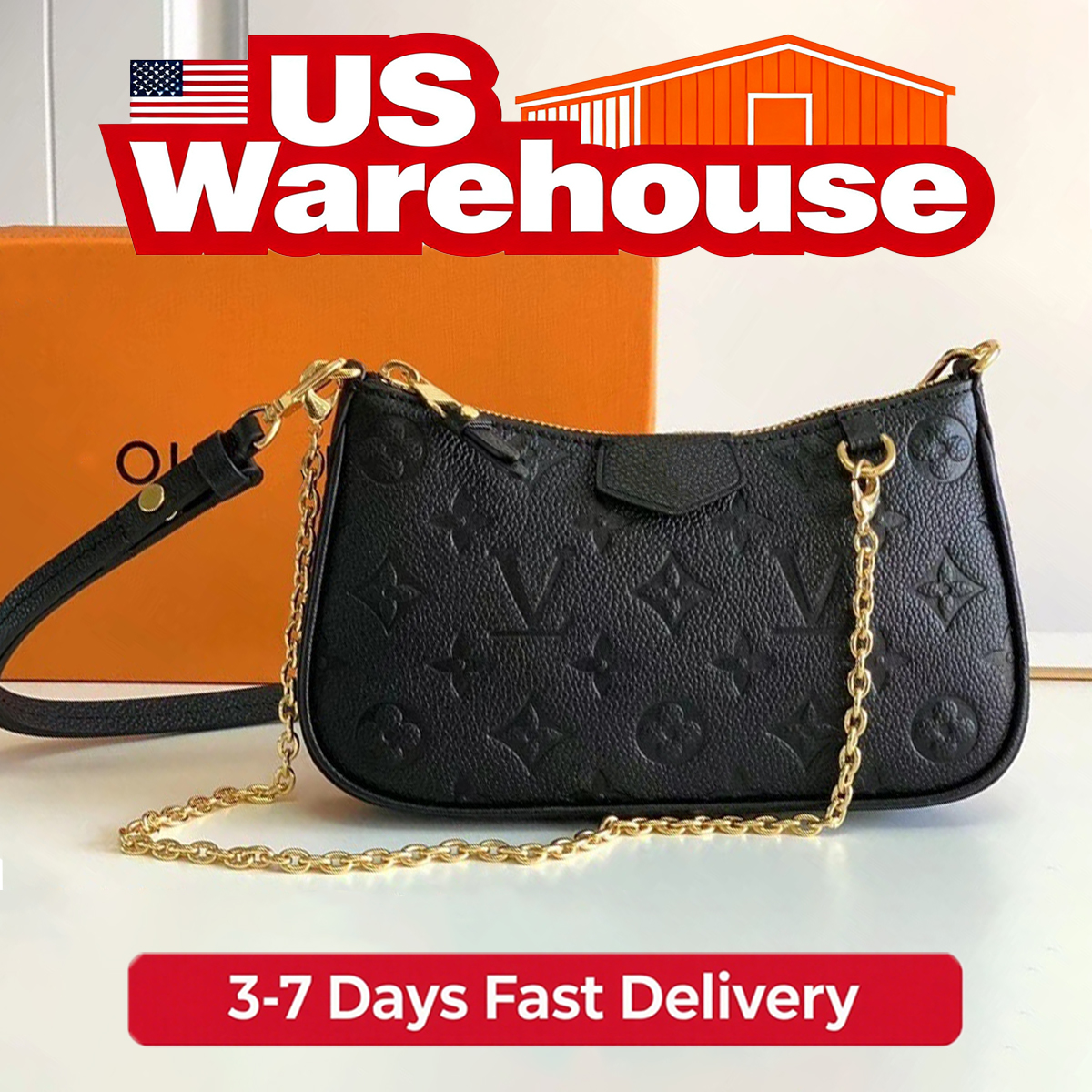 Designer Bag Luxury Bag Easy Women's Crossbody Shoulder Bags Chain Wallet Strap Purse Black Embossed Letters Old Flower Handbags Floral Lady Embroidery Half Moon Bag