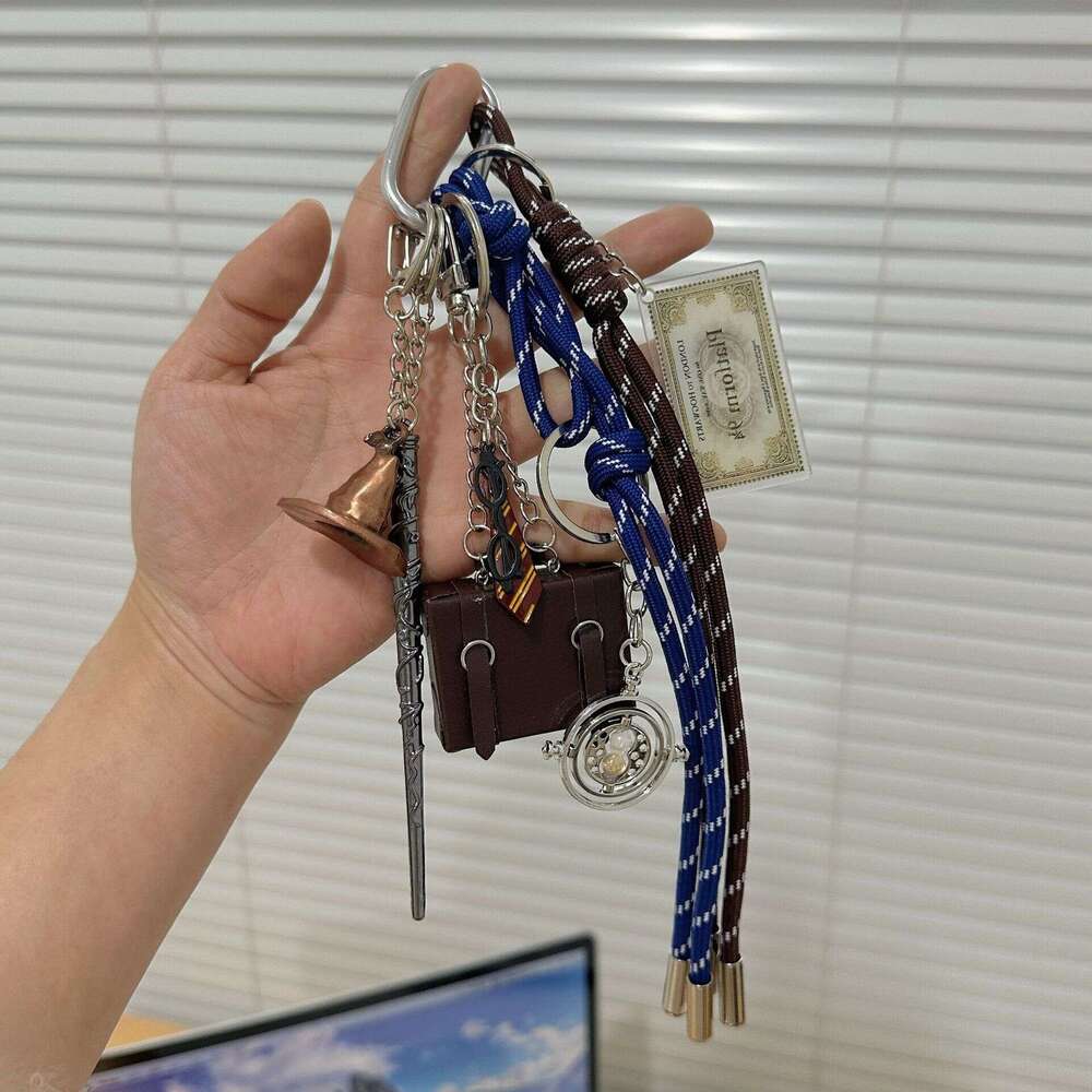Harry Potter Magic Hat High-end Braided Rope Keychain Accessory Bag Pendant