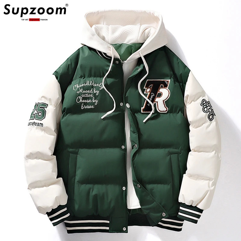 Supzoom Arrival Casual Embroidery Mens Winter Trendy Twopiece Hooded Bread Suit Couple Cottonpadded Jackets And Coats 251011