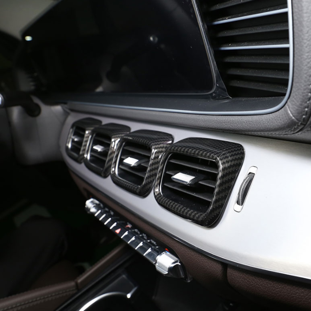 Car Central Control Air Outlet Frame Carbon Fiber Cover Trim for Mercedes-Benz GLE Class W167 GLE350 C167 53 63 AMG S GLS450 580 GLS63 AMG X167 Interi