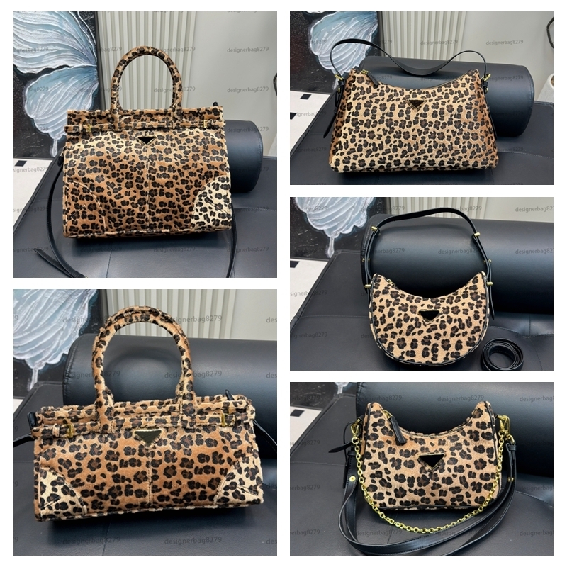 Soft Sound Arque Soft Lux Leather Holidays Series New Leopard Print Suede Handbag Shoulder Bag Vintage Crossbody Tote Bag
