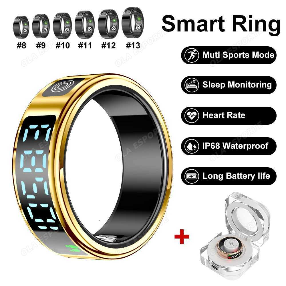 New LED Display Sn Smart Ring 5ATM Waterproof Rate Sleep Mti Function Fitness Sports Rings Pedeter Mens wens Y251014