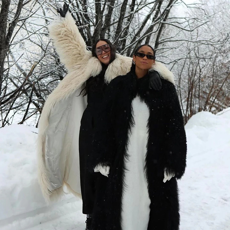 Women Coat Winter Real Mongolian Sheep Coat Long Natural Sheepskin Fur Jacket High Quality Warm Tibetan Lamb Fur Coat 251014