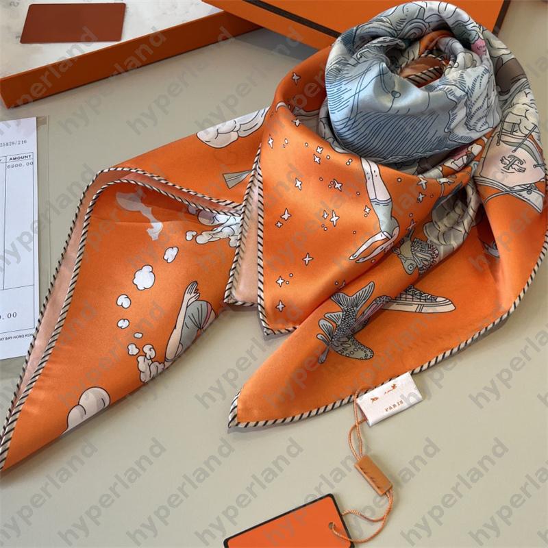 Designer Silk Scarf For Women Autumn Pashmina Luxury Brand silk Scarf Lady Fashion Shawl Letter Print Wrap High Quality Scarves Square Headband