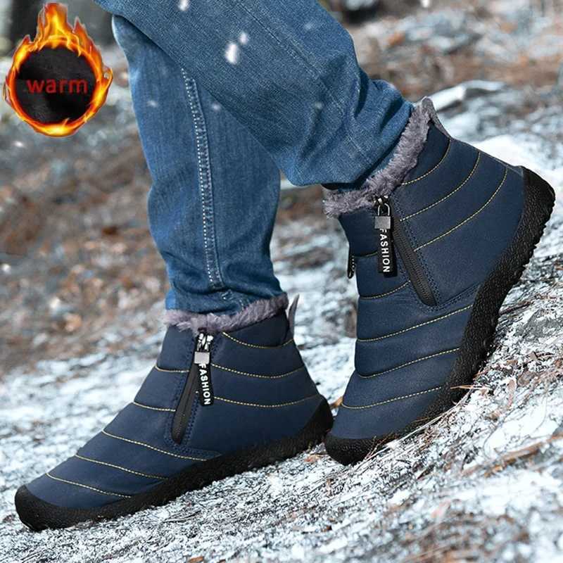 Winter Outdoor Snow Boots Hiking Shoes Mens Ski Shoes HighTop Cotton Shoes ColdProof Outdoor Sneakers Waterproof Nonslip C251014