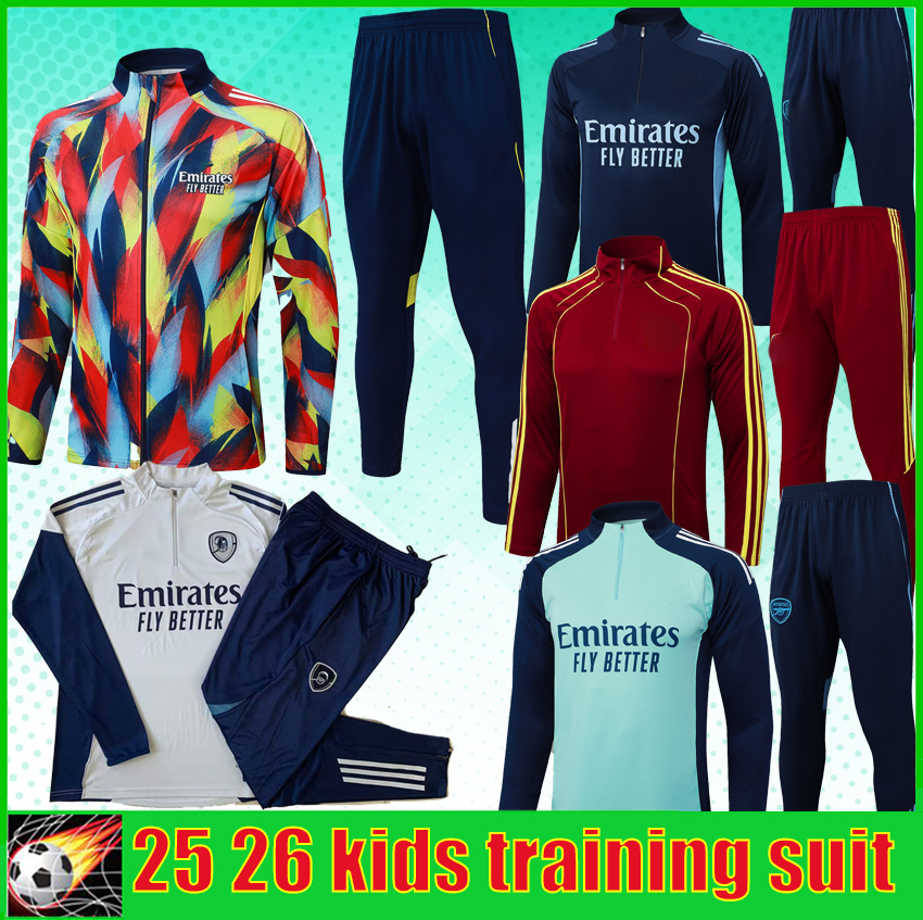 25 26 SAKA EZE kids Soccer tracksuit ODEGAARD RICE HAVERTZ NWANERI MARTINELLI NKETIAH TROSSARD JESUS Football jersey boys Training Kit children uniform suit ARS