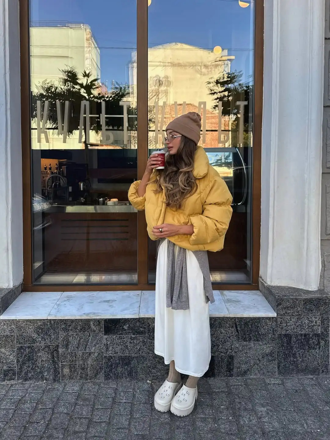 Womens Warm Winter Cotton Jacket Yellow Padded Coat Casual Loose Office Commute Lady Lapel Neck Full Sleeve Short Outwear 251011