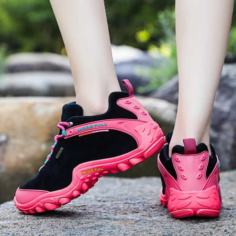 Cow Leather Winter Men Hiking Boots For Women Outdoor Waterproof Treeking Snow Shoes Climbing Mountain Hunting Walking Sneakers C251014