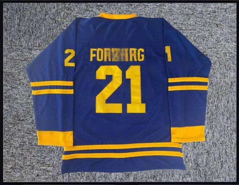 Throwback Sweden Ice Hockey Jersey Yellow Blue ed Custom Name number Free shipping