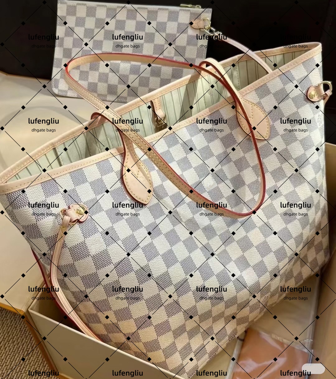 2024 designer bag 2pcs Set Enbossed Flower Women Cross body Handbag Shoulder Bags Fashion Composite Lady Clutch Tote Bag shopping Female Coin Purse Wallet