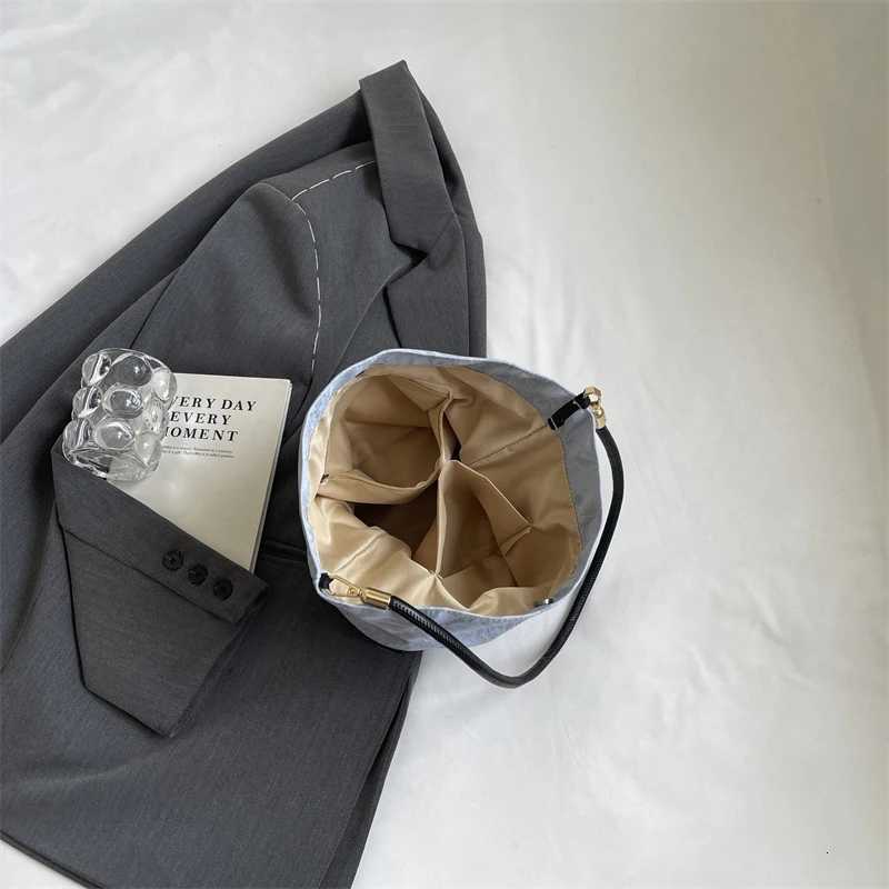 Wens Elegant Shoder Bag Soft Soild Color Bucket Bags Underarm Pack Fem Casual Large Cmute Tote Crossbody Bag D251014