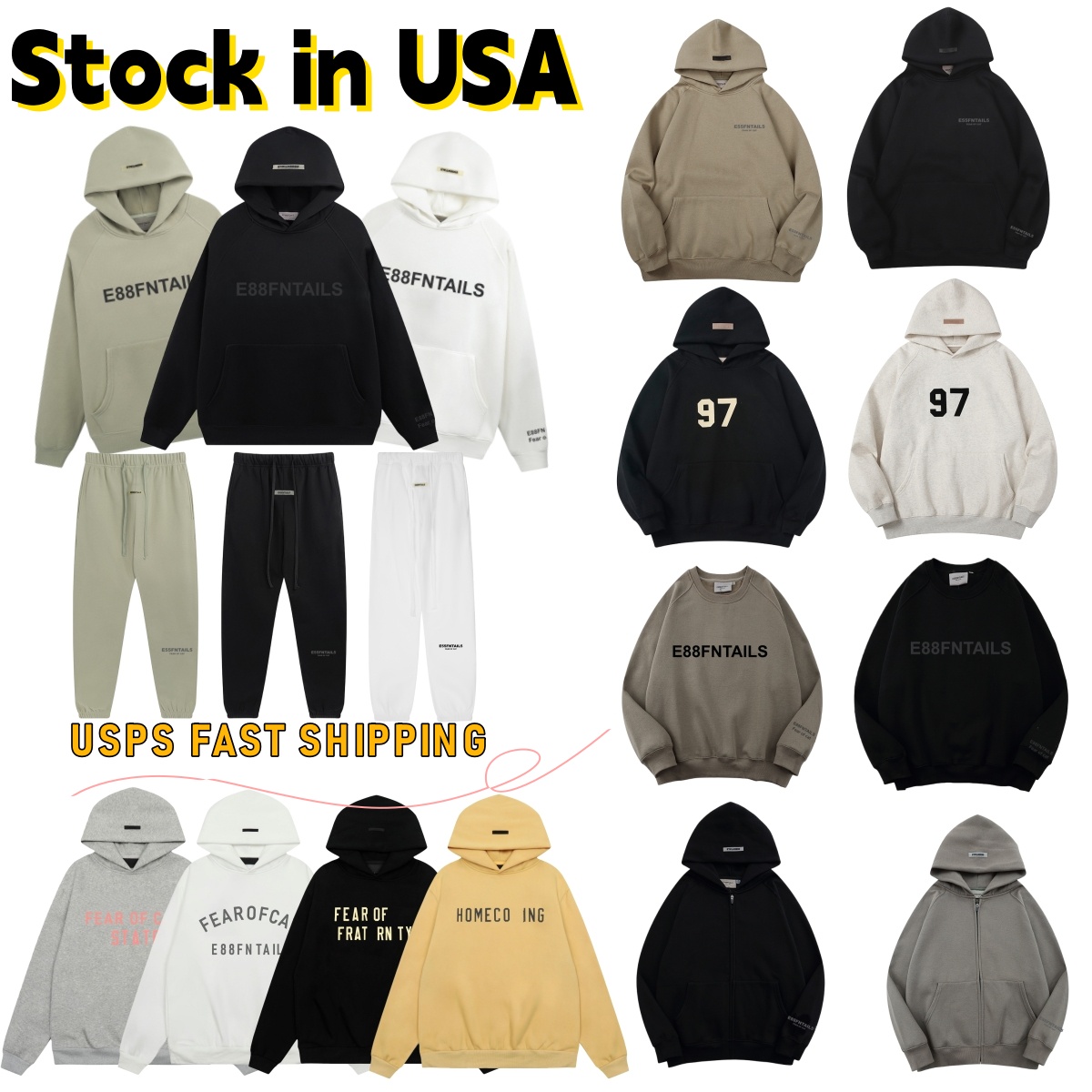 esseentials designer hoodie hoodie designer hoodies for men mens hoodie tracksuit esseential designer hoodie men 3D Letter Hoodie Size S-XL clothes High Quality