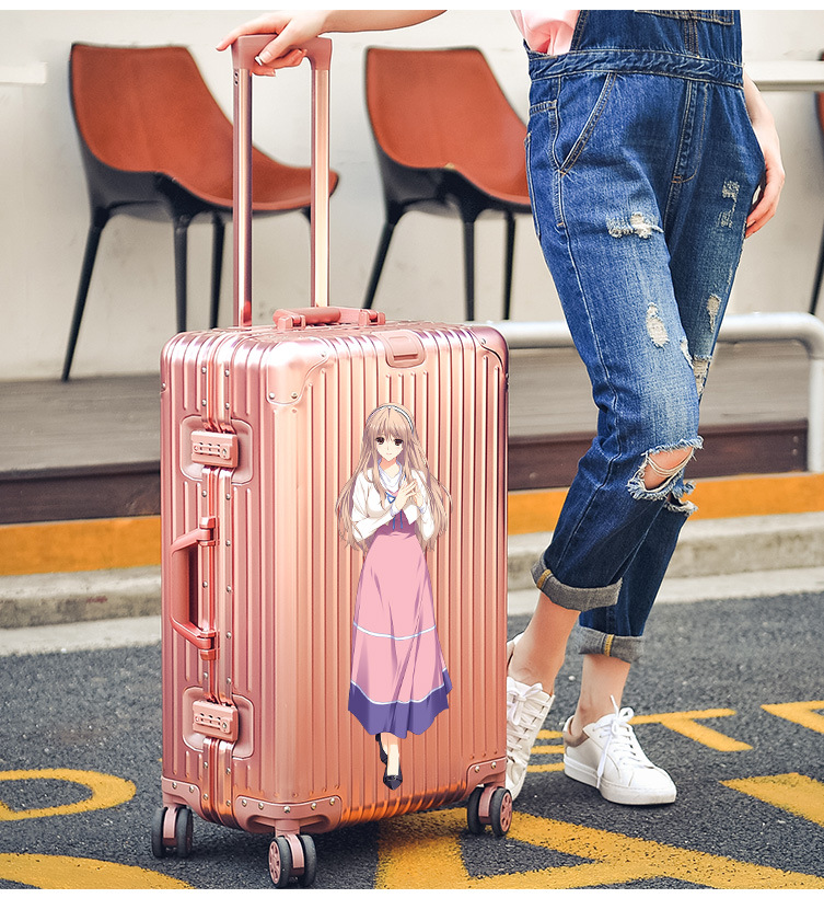 UV printing personal pictures German All-Aluminum Magnesium Alloy 20-32inch Carry-On Trolley for Men and Women Metal Travel Suitcase Business Leather Case Gift