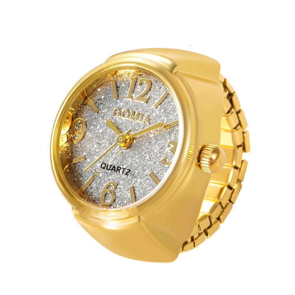 Women New Simple Digital Glitter Ins Student Ring for Men Fashionable Gold Finger Watch