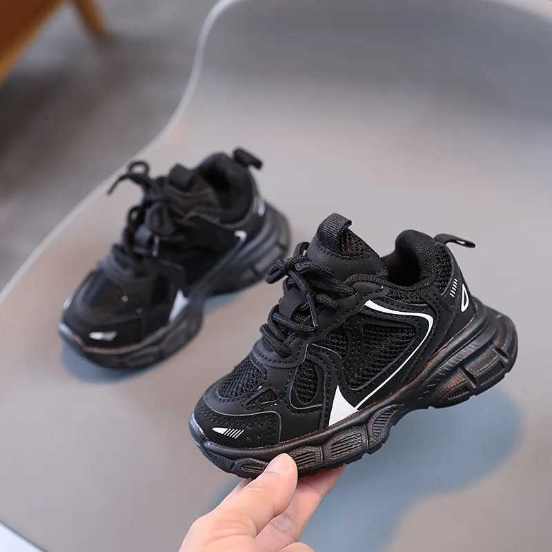 Spring and Autumn Children Sports Unisex Kids Sneakers Mesh Upper Breathable Basketball Shoes Tennis Casual Flats Footwear H260130