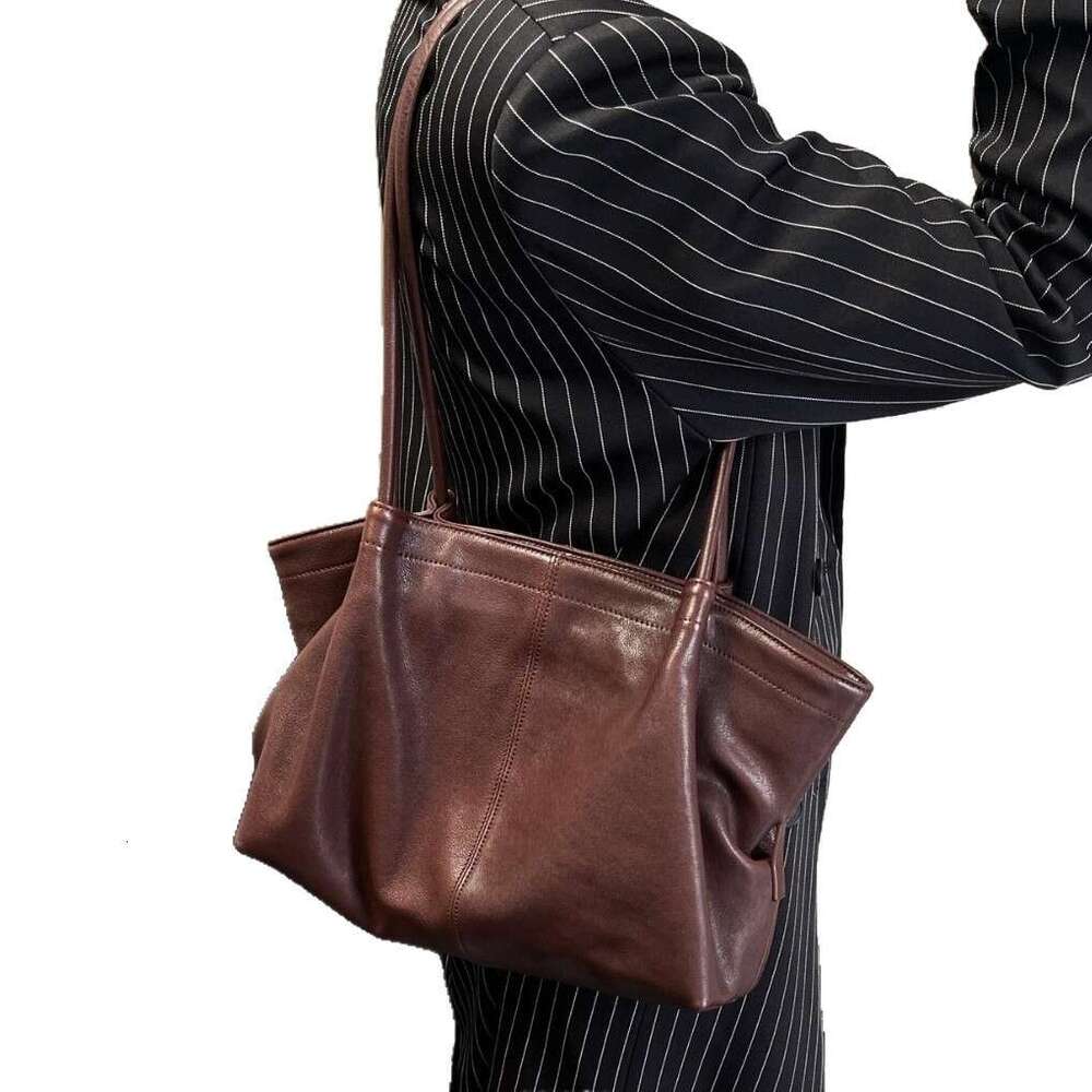 Luxury bag Fashion Vegetable Tanned Tote Large Capacity Genuine Leather Texture Shoulder Simple High End Commuter Bag for Women