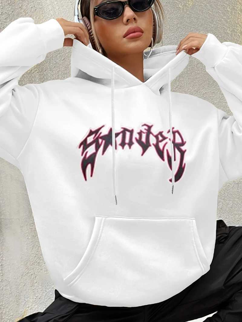 Y2k Spider Prints Hoodies Women Winter Harajuku Casual Loose Sweatshirt Fce Warm Poet Streetwear Hip Hop Womans Cloes W251014