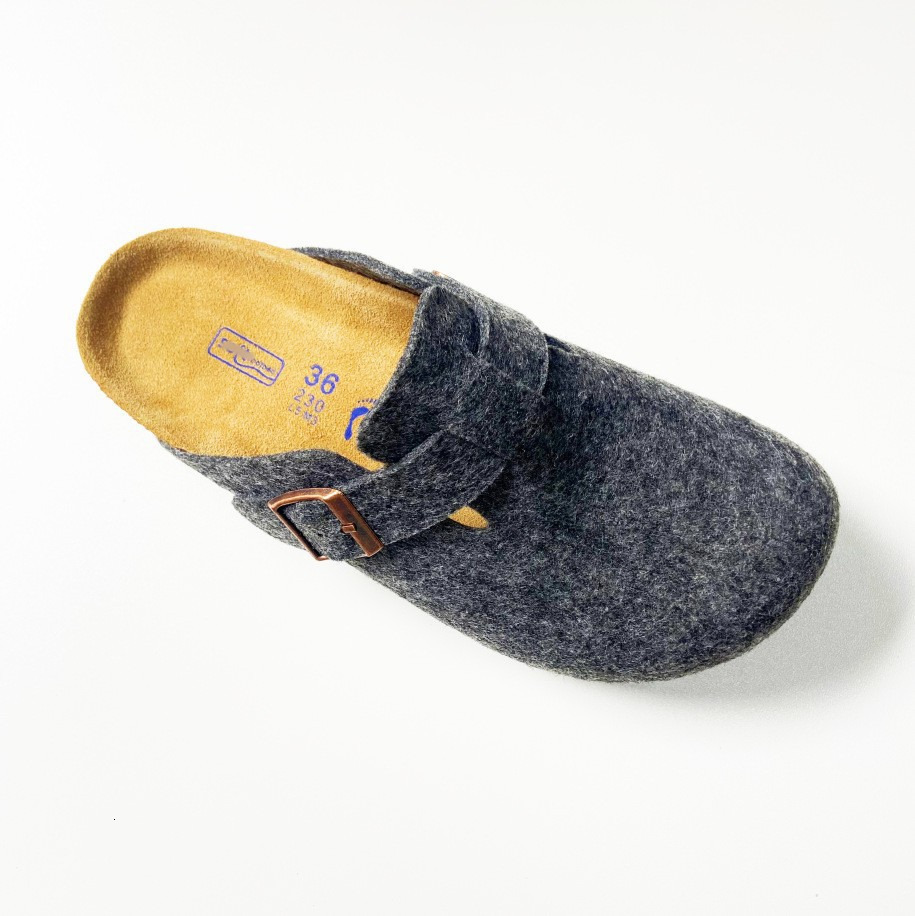 Genuine cowhide men's and women's Boken shoes, pure source, casual and comfortable, retro cork thick sole, toe cover, autumn and winter styl