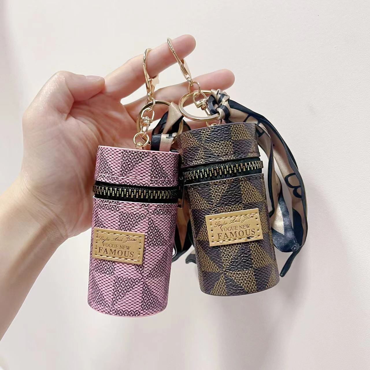 designer bag Printed Lipstick Round Barrel Girl High-end Daily Portable Bag Keychain Pendant