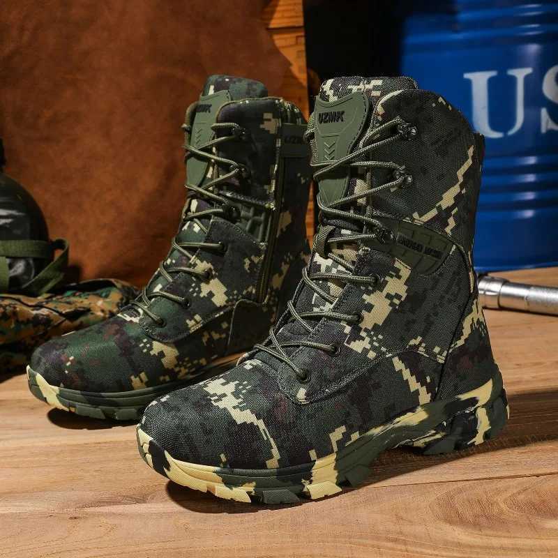 2025 New Hiking Sneakers For Men Camouflage Hunting Boots Man Anti Slip Climbing Shoes Mens Designer Trekking Boots Men C251014