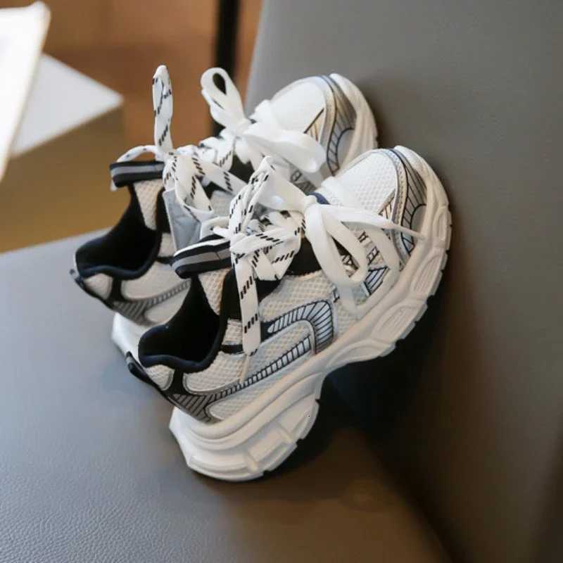 Childrens Sneakers Boy Spring Autumn Mesh Girls School Casual Basketball Fashion Kids Chunky Running Sports Shoes Soft XJ250701 XJ260303