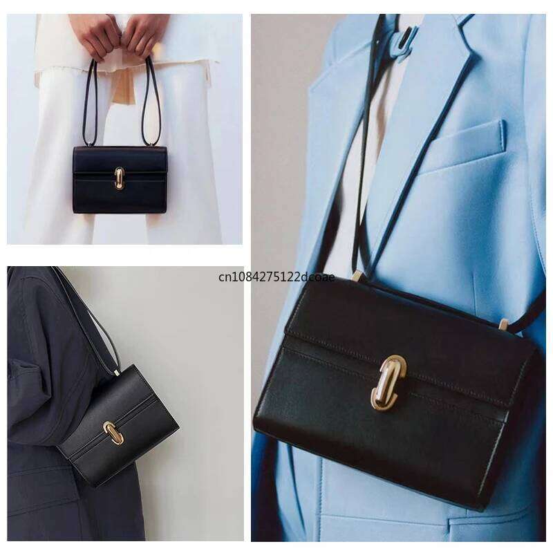 Luxury Bag Genuine Leather Symmetry New Shoulder Women S Simple Handbag Small Square Bag Baguette Row Tote Bags