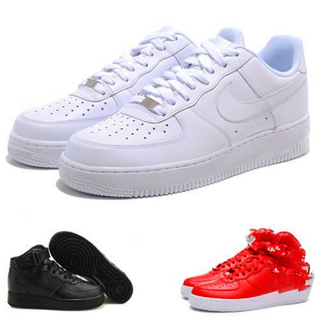 Designer One af1s Casual Shoes Sneakers Men Women Classic 1 Triple White Black Mens Womens Traienrs Outdoor Sports Runners 1s Shoes 56