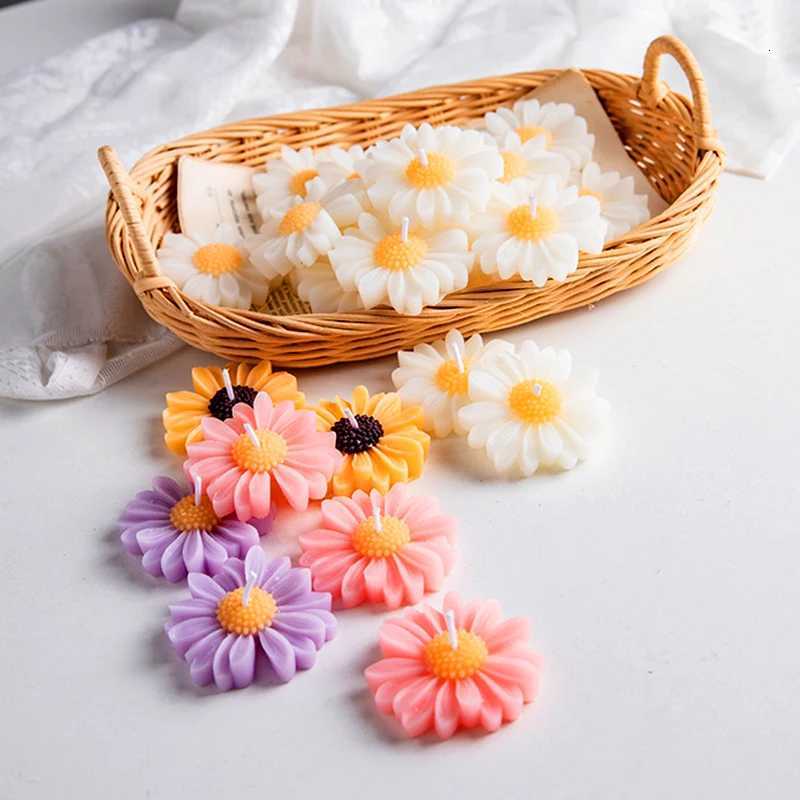 3D Daisy Candles Flower Scented Cup Candle Handmade Aromatherapy Floating Candle Birthday Party Festival Gift Wedding Home Decor C251015