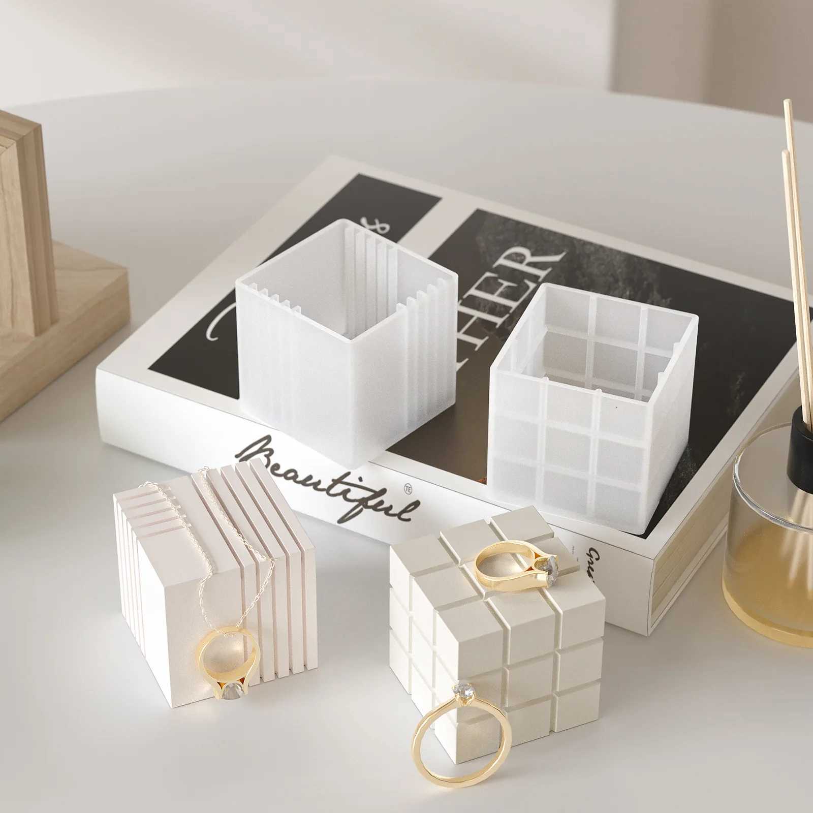 Cube Candle Silicone Mold Creative Geometric Rubiks Cube Candle Mould DIY Handmade Plaster Soap Square Molds Home Decor C251015