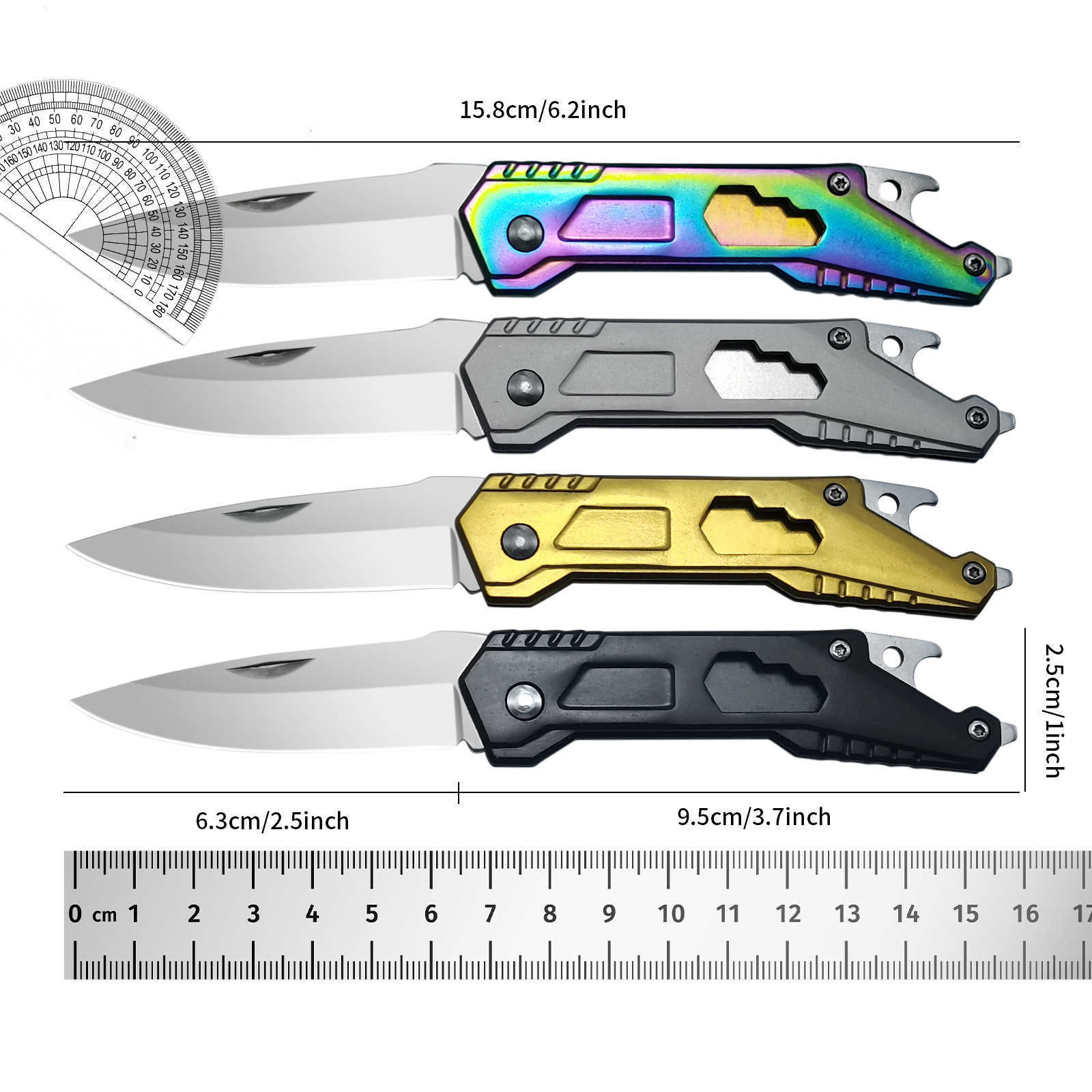 Multifunctional Outdoor Stainless Steel Folding Knife High Hardness Portable Pocket Knife Camping Hiking Multiuse Knife Mini Knife H251015