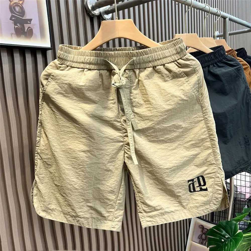 Summer Thin Ice Silk Qui Dry Casual orts Breathable Beach Pants Loose Sports Outdoor FiveQuarter Large orts for MenT251015