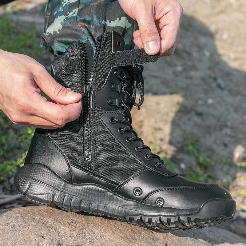 New ather Tactical Boots Shoes For Men Desert Combat Outdoor Hiking Boots Ank Shoes Men Tactical Boots Y251015