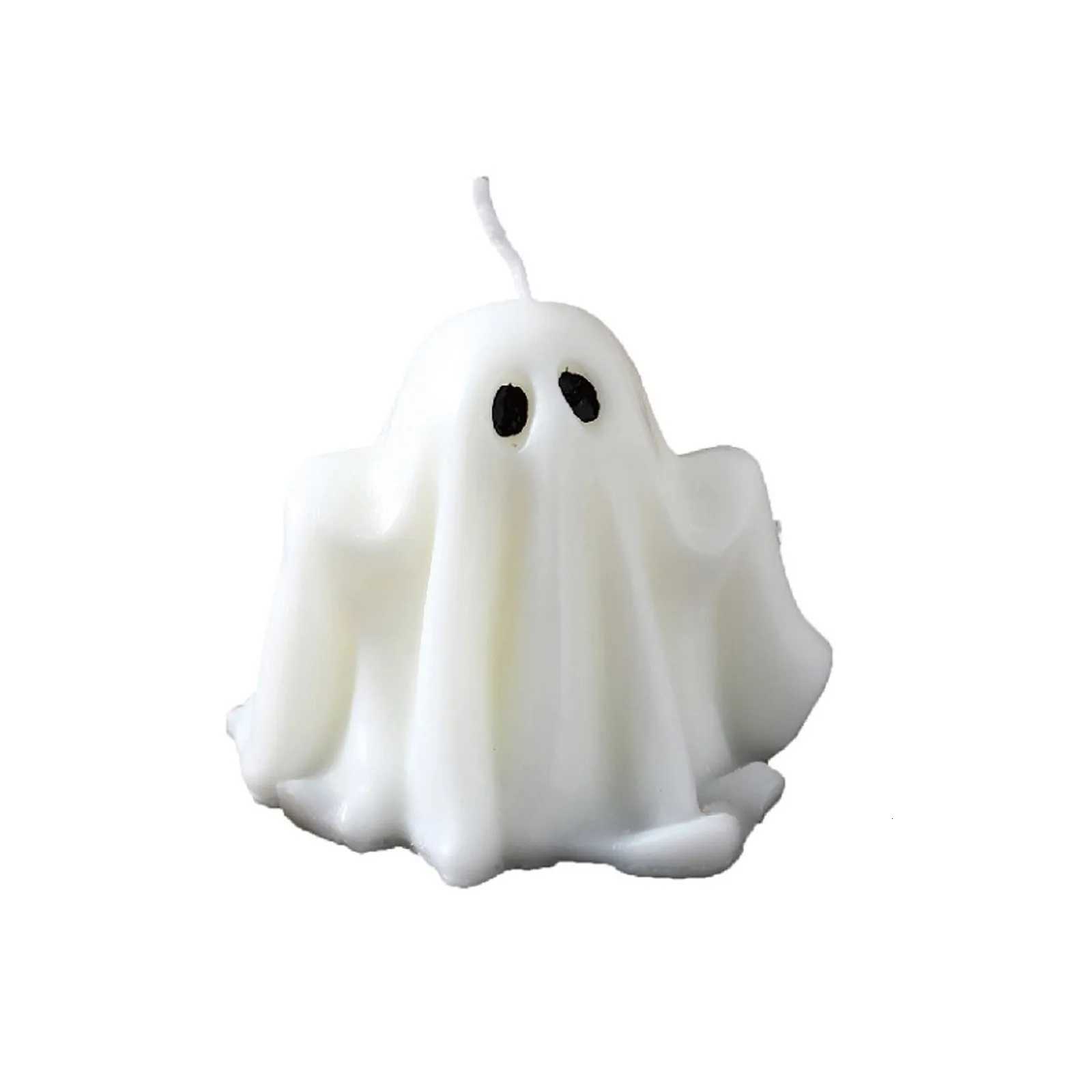 Halloween Ghost Scented Candle Cute And Bizarre White Ghosts Aromatherapy Candle Creative Ornament Home Fragrances Candle 1PC C251015