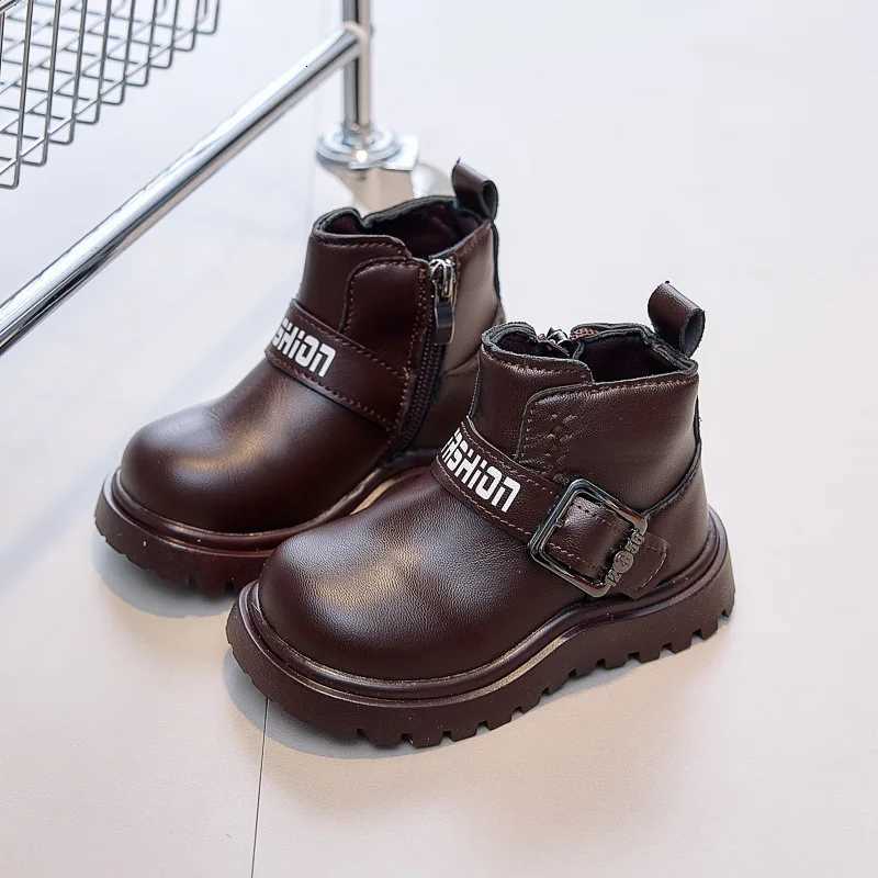 2025 Autumn Classic Black Brown Beige Fall Winter Platform Boots for Children Handsome Boys Short Boots Cozy Kids Girl ShoesT251015