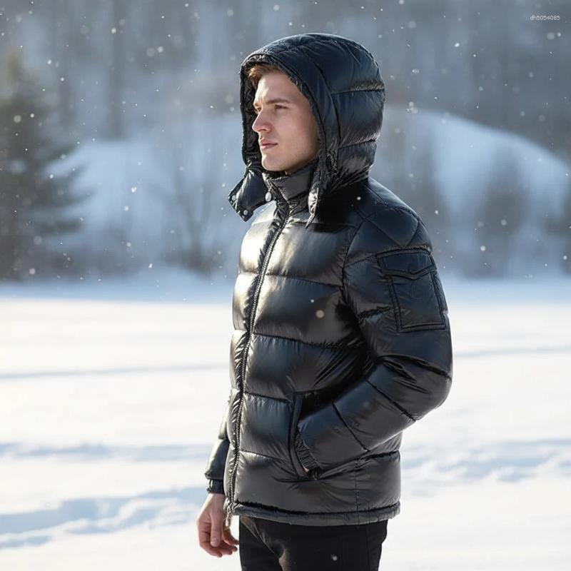 Designer Men's Down Winter Mens Shiny Parkas Coats Man Mountain Ski Cotton Thermal Men Thick Windbreaker Hooded Jacket Clothing