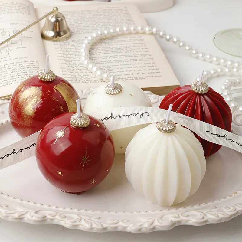 Christmas Ball Shaped Decorative Atmosphere Lantern Aromatherapy Shaped Candle Spherical Aromatherapy Candle C251015
