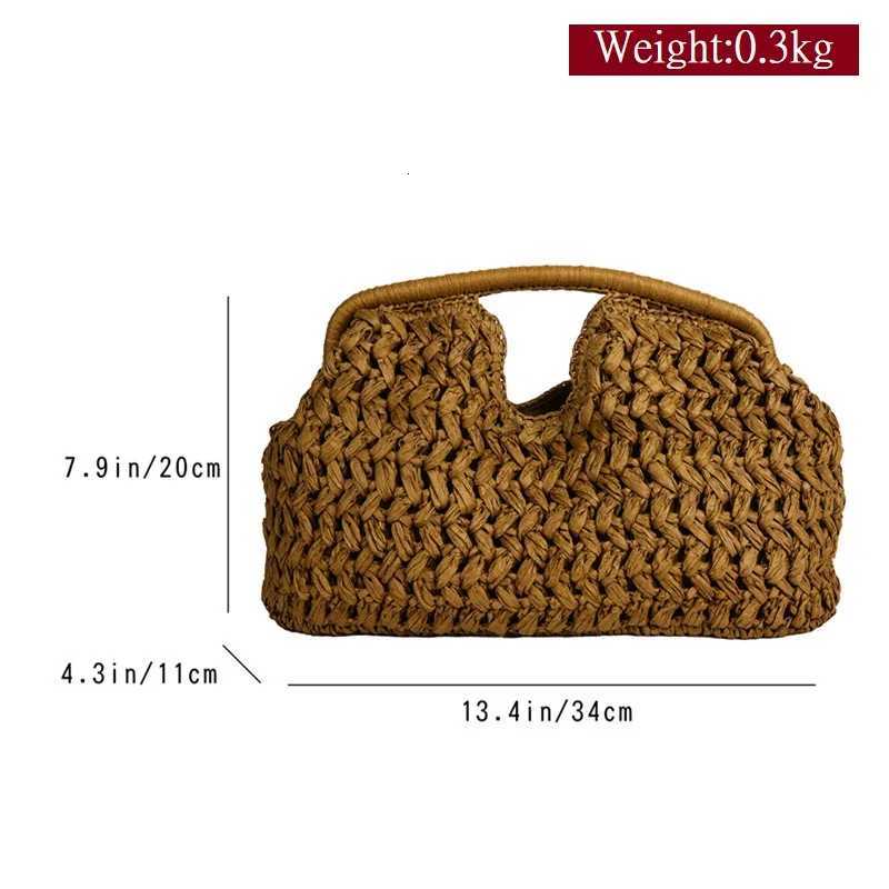 Luxury designer straw bag tote handbag fashion summer beach bags for women clutch bag woven rattan bags female travel purses sacW251015