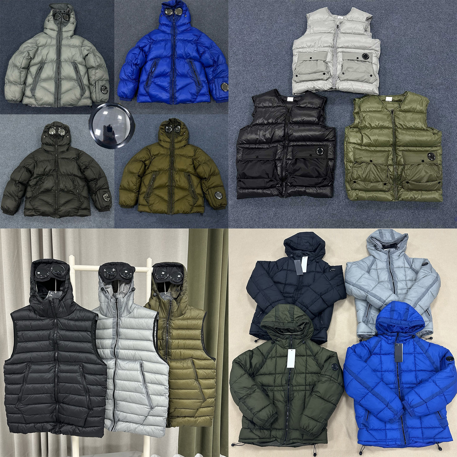 Designer Mens Glasses Puffer Jacket Vest Outdoor Hiking Vintage Cotton Coat Winter Thickened Warm Down Jacket Gilet Men Women