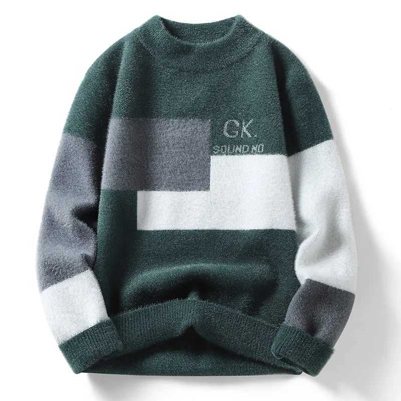 Sweater Mens Autumnwinter Crewneck Bottom Knit Mens Soft Waxy Thermal Top Mens Sweater Jumper Comfortable Stylish J251015