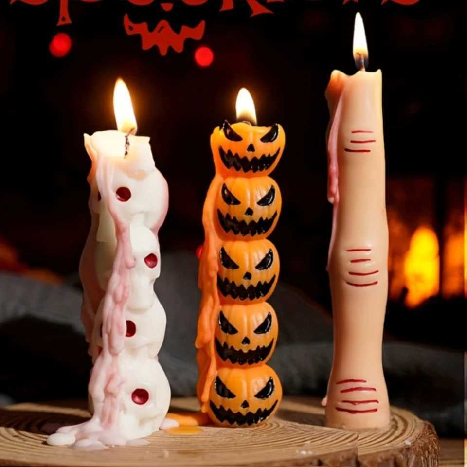 13pcs Halloween Scented Candles Long Stick Gothic Soy Wax Decorations for Party Home Festive Atmosphere Holiday Ornaments Gifts C251015