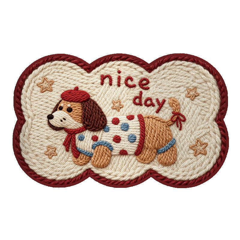 Designer style Imitation Wool Knitted Bathroom Absorbent Cartoon Floor Toilet Foot Washroom Test Doorway Non-Slip Mat