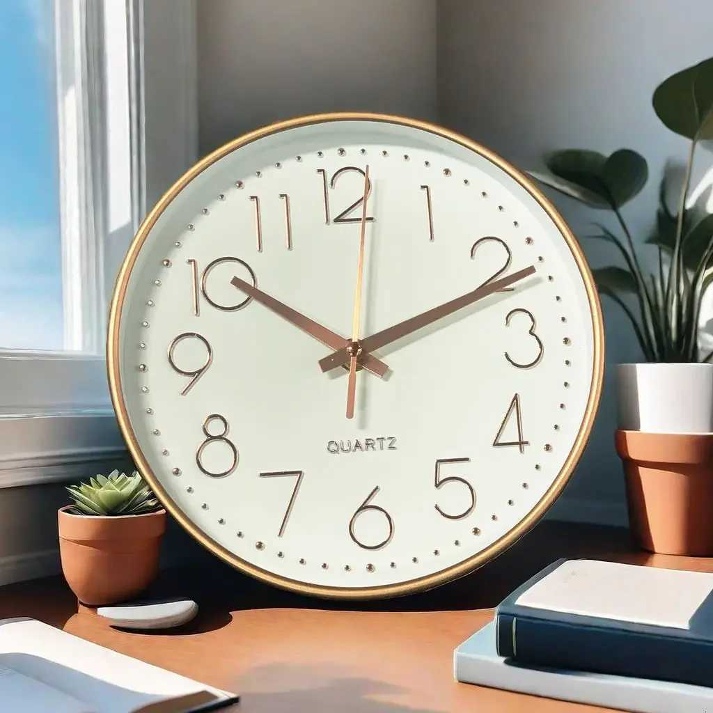 Easy To Read Digital Wall Clock Nonpunching Silent Nonticking Wall Clock for Kitchen Bedroom Childrens Study Bathroom C251015