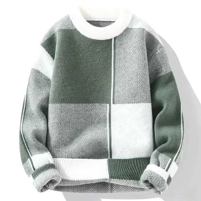 Round Collar Crewneck Long Sleeve Thick Knitwear Autumnr and Winter Pullover Man Casual Y2k Knitted Sweaters for Men J251015