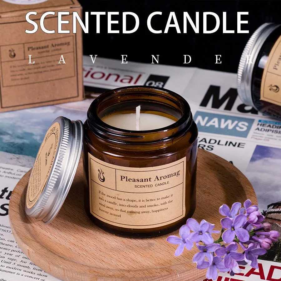 1pc Lavender Scented decorative candle smokeless aromatic cake candle fireworks room coconut wax home decor valentines C251015