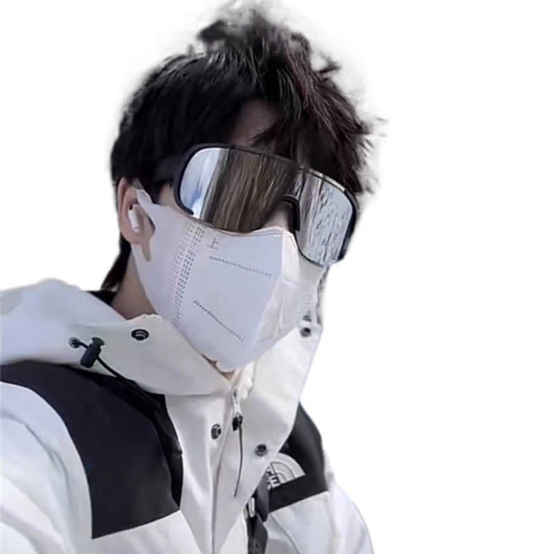 Oversized Frame Outdoor Cycling Mountaineering Skiing Windproof Goggles Sunglasses Sun Protection Onepiece Sunglasses for Men and Women H251015