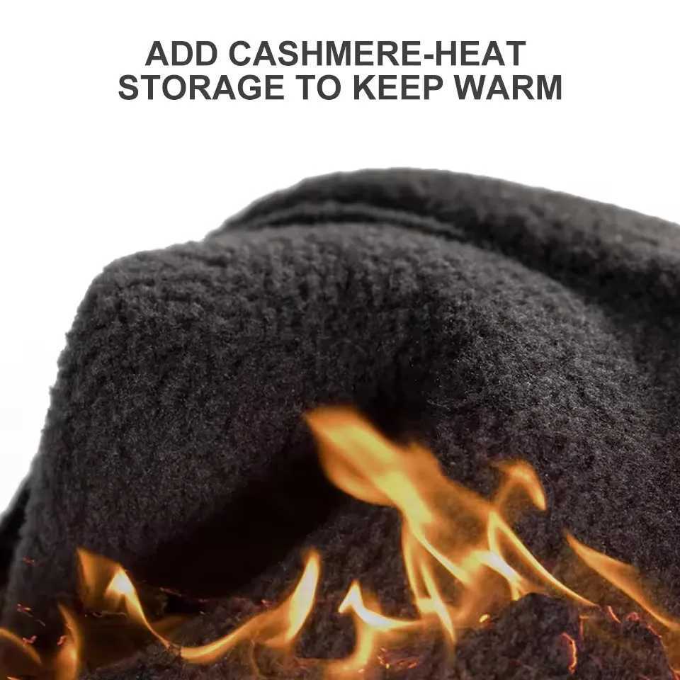 Bicycle Outdoor Gloves Mens Black Winter Touch Screen Compatible Anti Slip Warm Thick Gloves Outdoor Running Gloves Equipment C251015