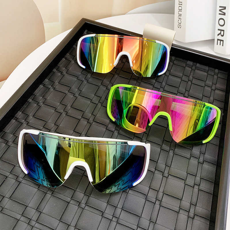 Colorful Cycling Glasses Mountaineering Sports Sunglasses Color Changing Cycling Goggles Driving Uv Protection Sunglasses H251015